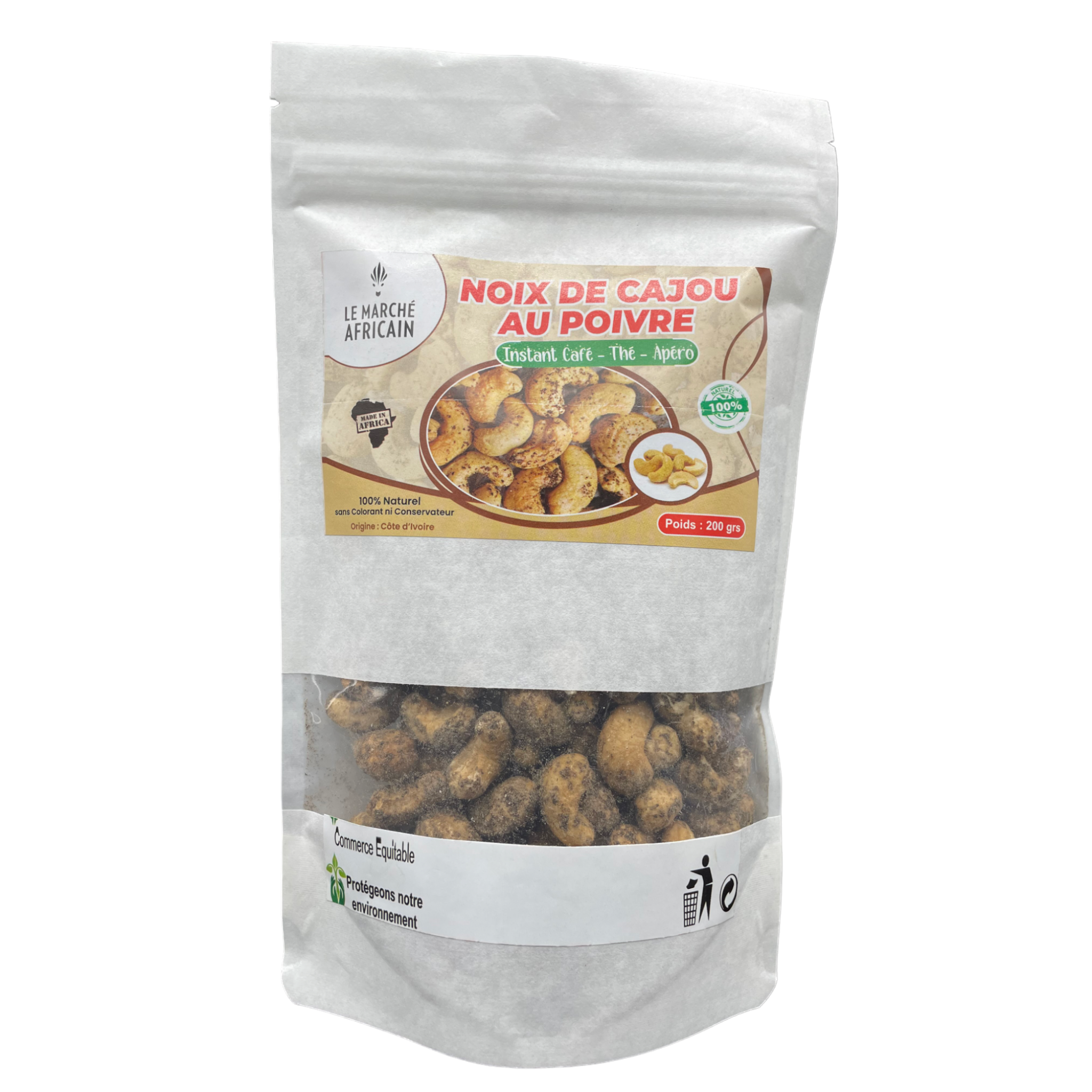 Noix de Cajou au Poivre  <strong> 200 g </strong>